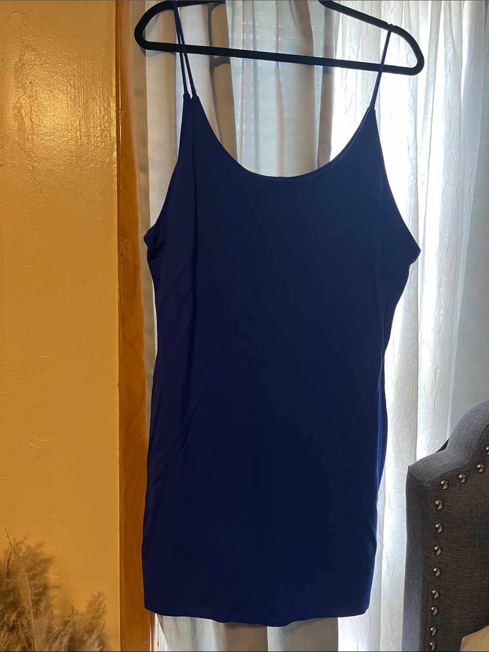 iris Navy Blue Mini Slip Dress